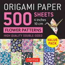 Origami Paper 500 sheets Flower Patterns 4" (10 cm)