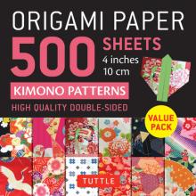 Origami Paper 500 sheets Kimono Patterns  4" (10 cm)