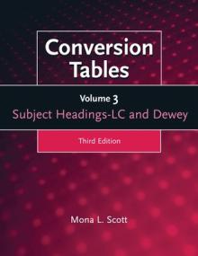 Conversion Tables: Volume Three, Subject Headings LC and Dewey