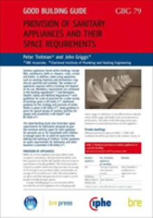 Provision of Sanitary Appliances and Their Space Requirements