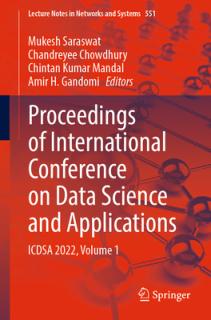 Proceedings of International Conference on Data Science and Applications: Icdsa 2022, Volume 1
